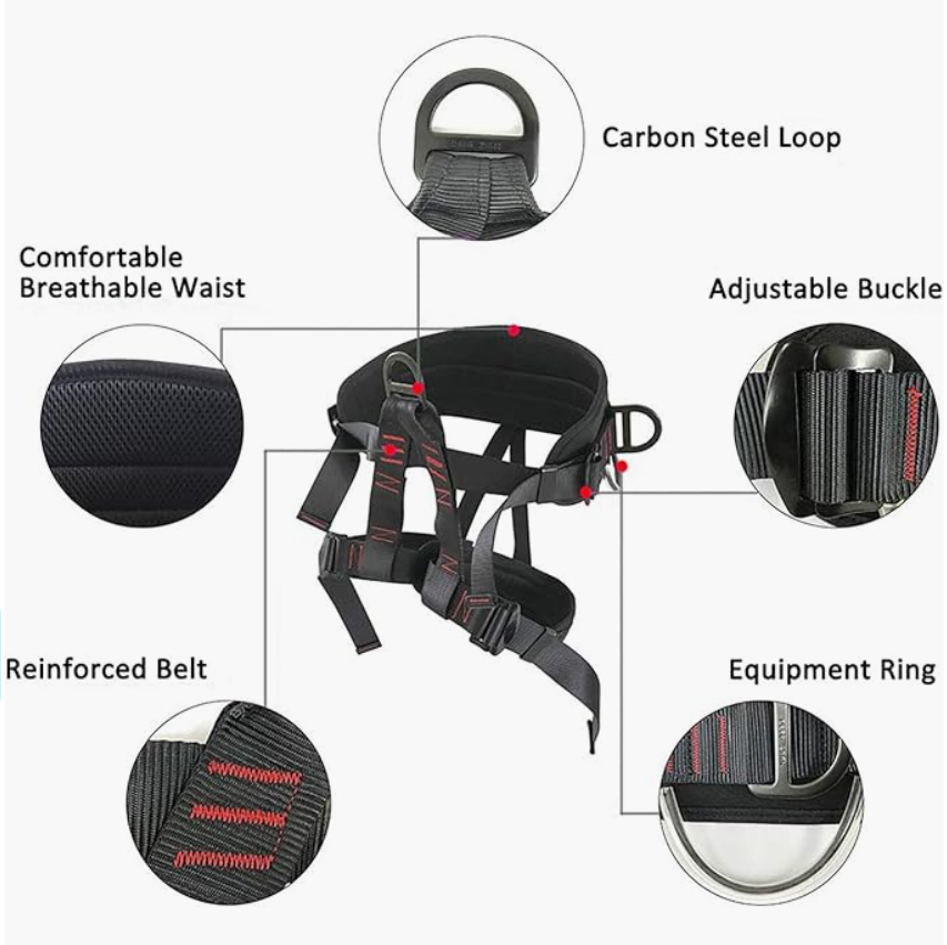 Semi-body harness mountaineering climbing emergency rescue rappelling equipment harnesses