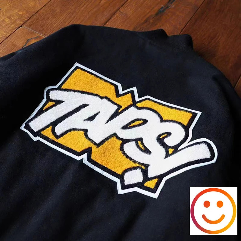 Leather WTAPS Embroidered Towel Patch University Baseball Jacket Japan Mens And Womens Quality Work Black Coat 24