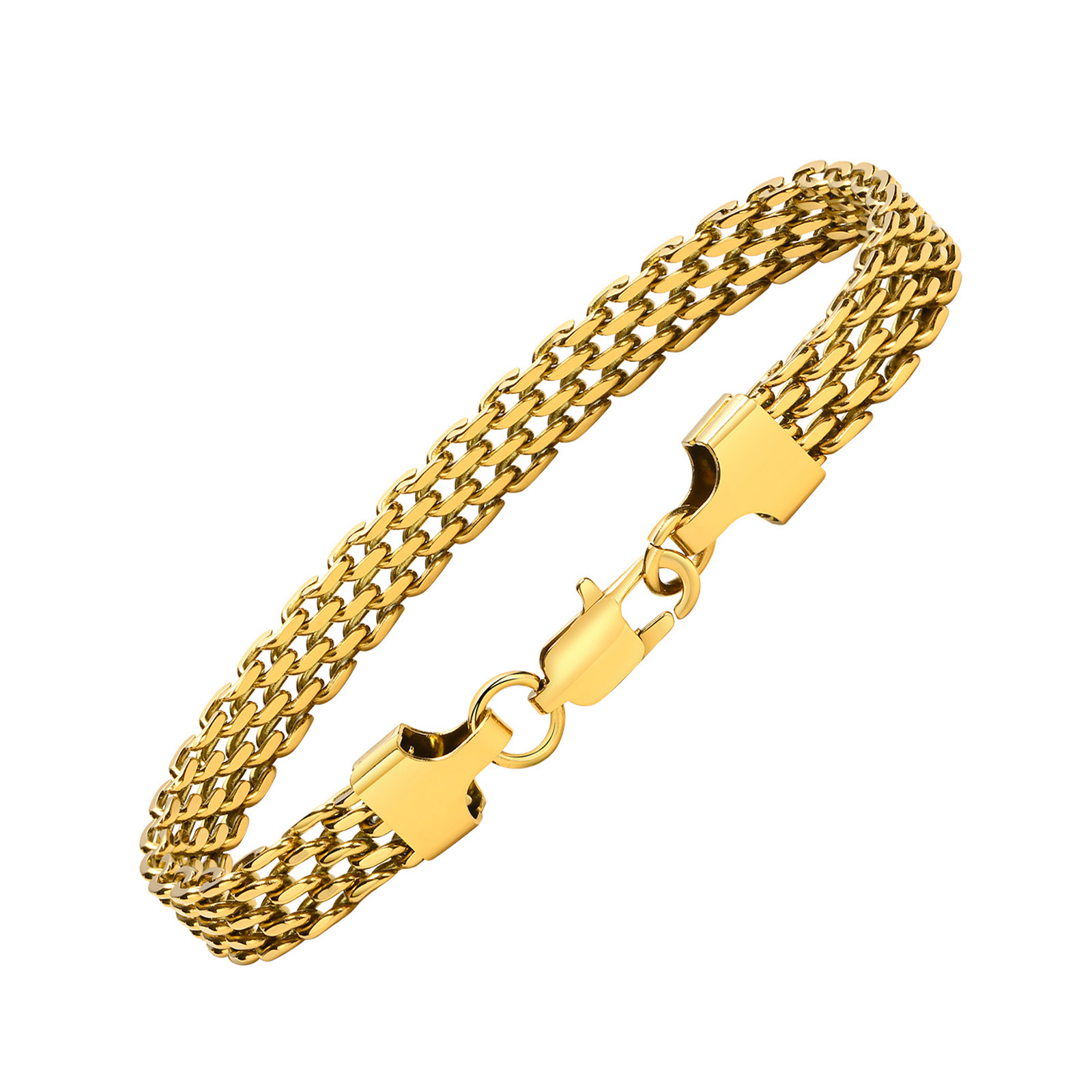 Luxury Gold Bracelet for Her Elegant Womens Bangle with Charms GoldPlated Metal Lightweight for Daily Use Z250910
