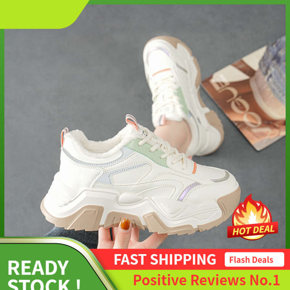 Ddmysports Ddmysports Dad Thick Soled Veet White Casual Sports Autumn And Winter New Women S Versatile Outdoor Shoes OUTDOOR