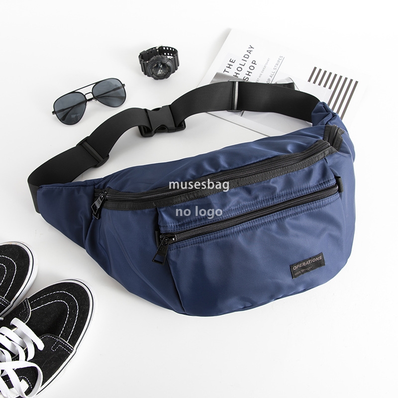 Fashion men's crossbody bag large capacity recreational sports chest bag personality street riding bag outdoor waterproof diagonal backpack