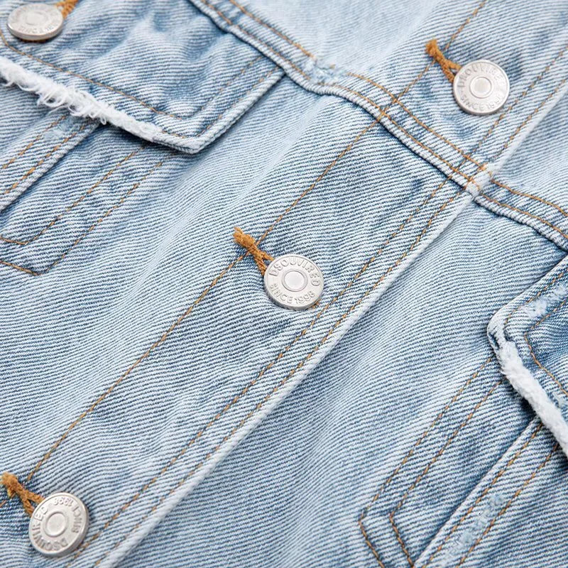 Autumn Drop Shoulder Loose Short Denim Jacket Vintage Women Lapel Pockets Single Breasted Draped Jean Coat Cool Outerwear 240809