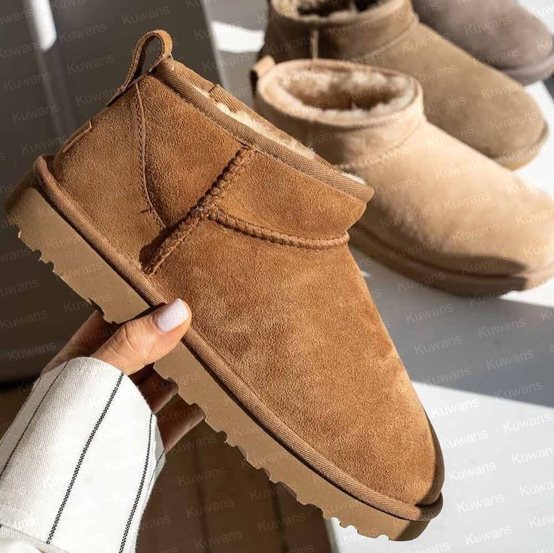 Designer Classic Ultra Mini Boots Snow Boot Platform Short Women Men Fur Sheepskin Tasman Tazz Chesut Sand Mustard Seed boot