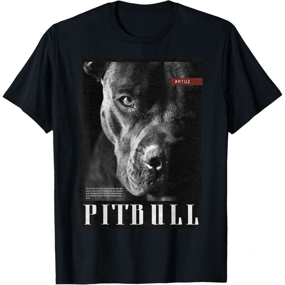 2025S Fashion Designer T Shirt For Mens Wild Terrier Portrait Bulldog Dog Owner Pitbull T Shirt Graphic Tee Casual Tops Clothes Short Sleeve Free Ship