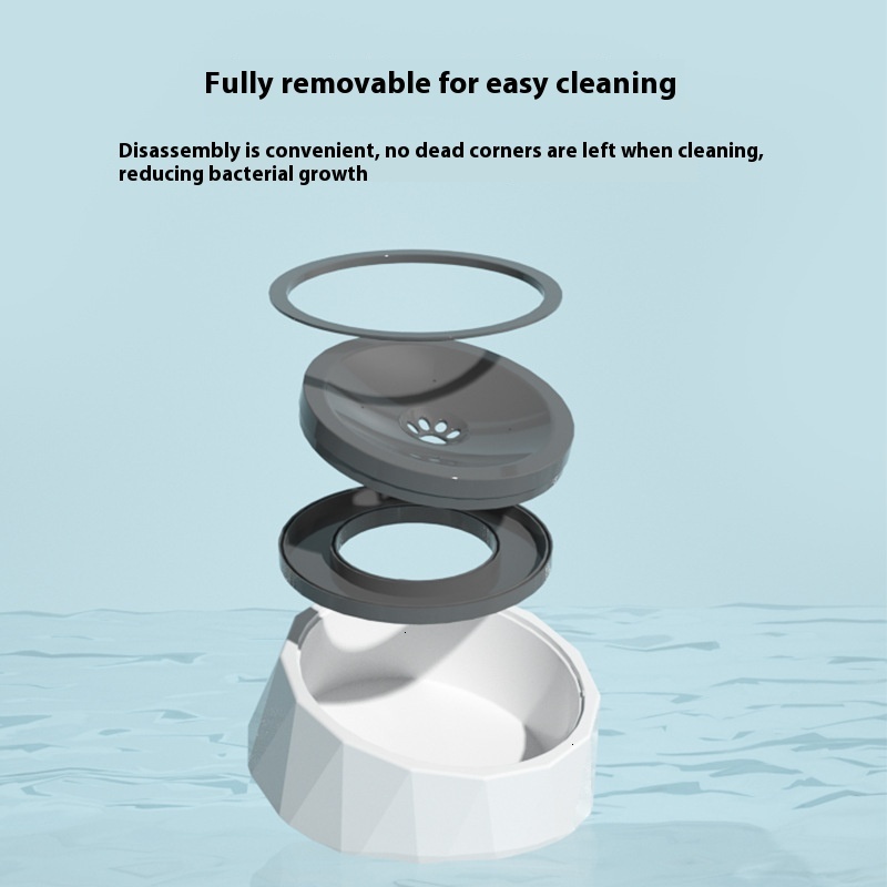 Dog drinking contrasting colors, minimalist style, water dispenser slip and anti overturning function, pet with non wet mouth, dog bowl, cat bowl