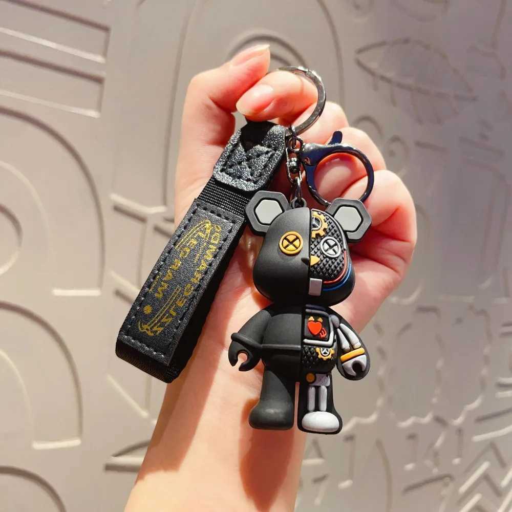 Cartoon Simple Mechanical Bear Cute Niche Doll Keychain Chain Bag Personalized Small Pendant Accessories Keychain Decorative Gift W240808