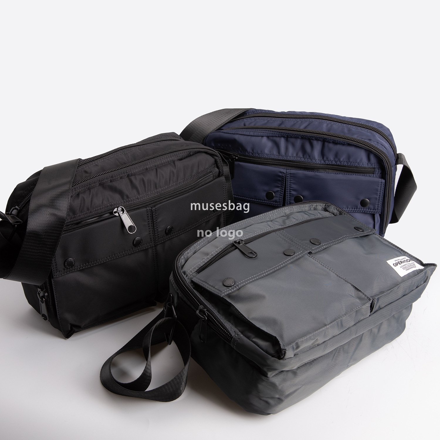 Japan and South Korea new simple men's Oxford cloth single shoulder crossbody bag briefcase casual single shoulder messenger bag fashion bag