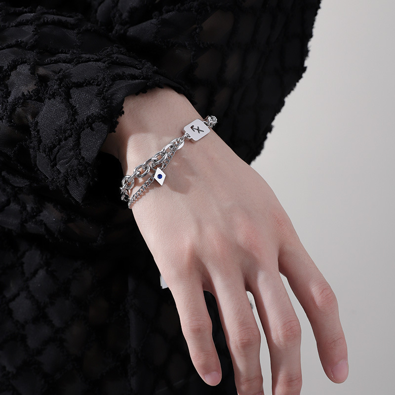 Twelve Constellations Titanium Steel Bracelet for Men, High End, Versatile, Non Fading, Light Luxury Fashion Accessories