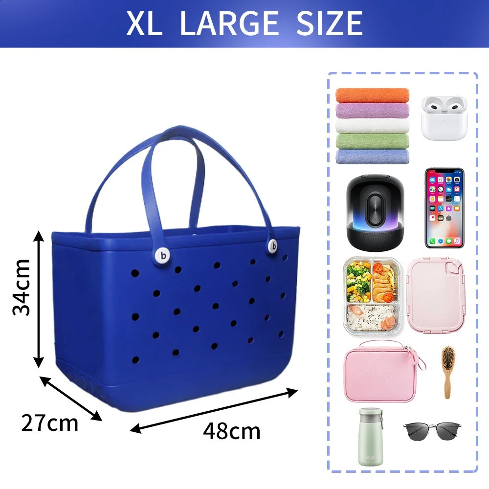 Bag Bogg XXL Eva Beach Waterproof Extra Large Tote Basket Women Picnic Handbag 48Cm XL Boggs Rubber Shopping Bags 021 s w250417KG8IE636