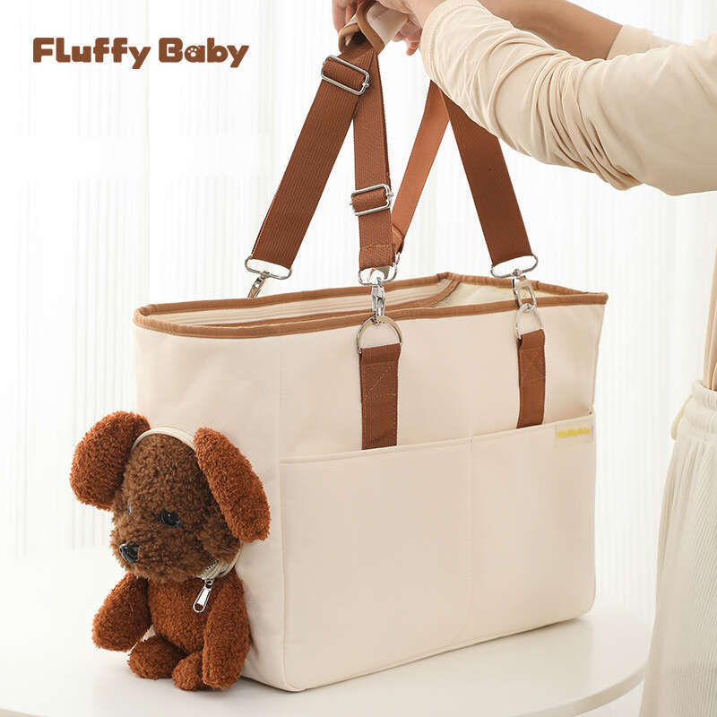 Small Teddy Dog Bag Off White Large Capacity Breathable Mesh Soft Cushion One Shoulder Handheld Outdoor Pet Backpack Zozostore