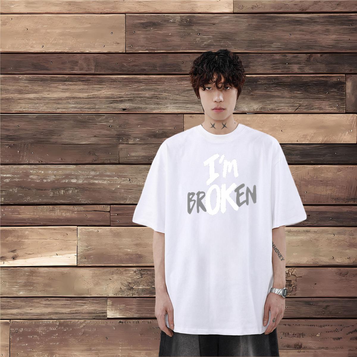 Brand Man T Shirts letter Tees 230g Cotton Casual Beach Comfortable Cartoon Printing L-4XL Breathable Short Sleeve Men Clothes T-Shirt