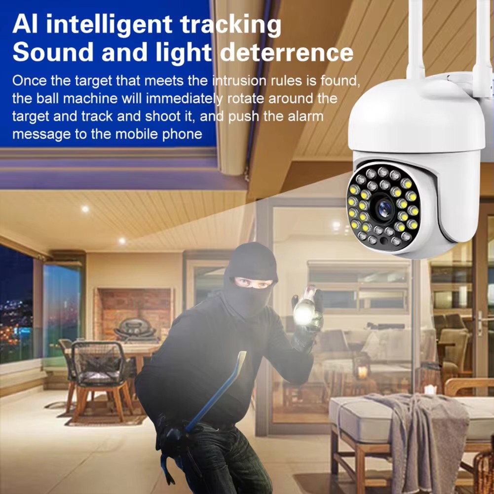 Indoor Outdoor Surveillance Wifi Camera 360 Degree Panorama Intelligent Night Vision HD IP Cameras Home Security Intercom Call Camcorder