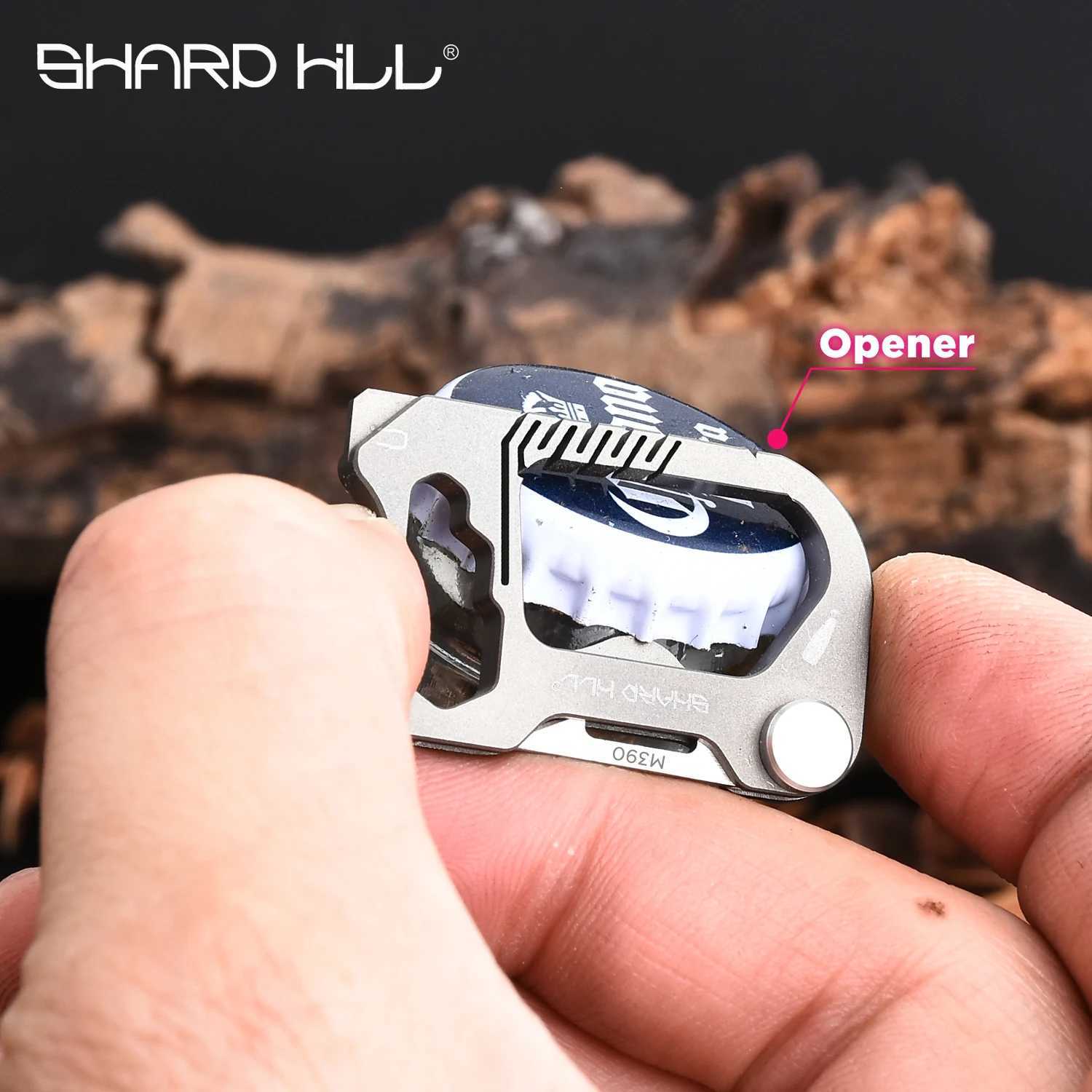 Titanium alloy multifunctional keychain EDC mini portable keychain outdoor knife screwdriver multi tool camping survival hiking W240808
