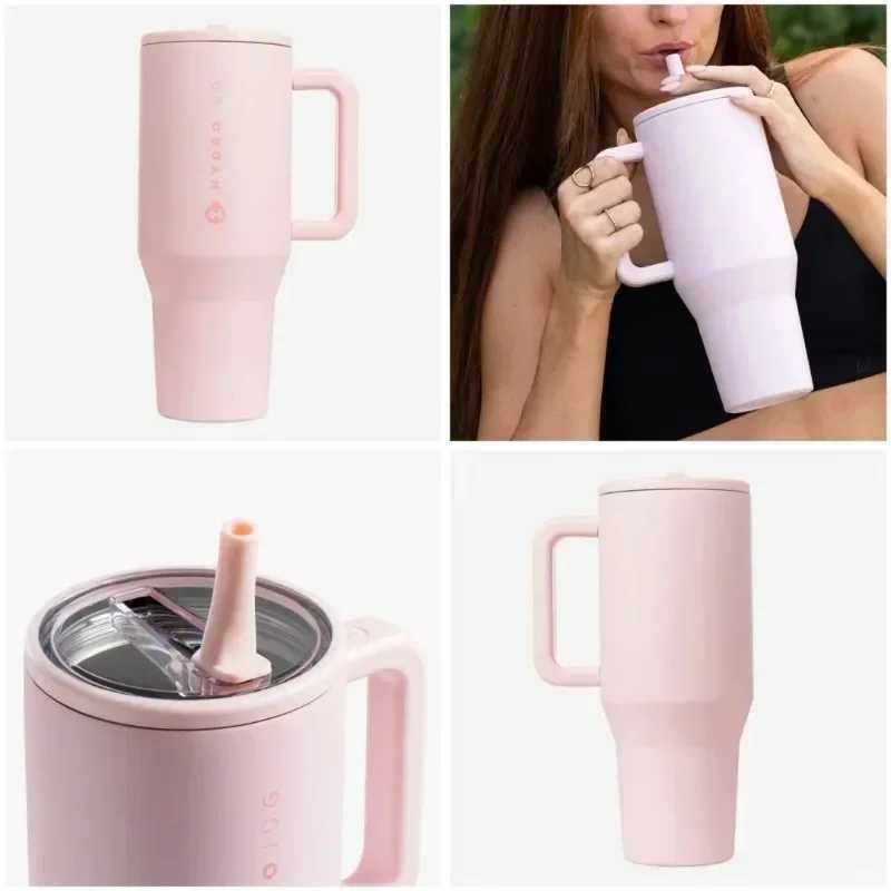 Traveler Tumbler: 32oz Stainless Steel Vacuum Insulated Travel with Straw Lid, Double Wall Thermal Iced Coffee Mug for Hot or Cold Drinks dh911125171