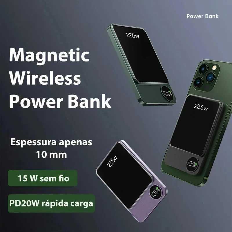 Wireless Power Bank Magnetic 100000mAh Portable Powerbank Type C Fast Charger For iPhone xm Samsung All Magsafe Series PhoneCL240808