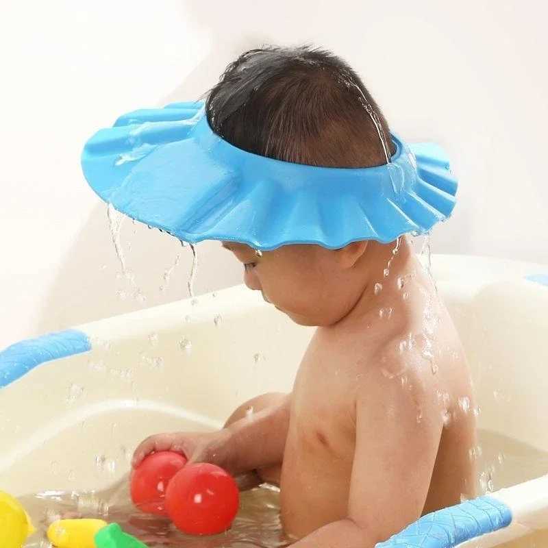 Adjustable childrens waterproof goggles ear protection goggles shower gel hair mask shampoo baby shower capW240717