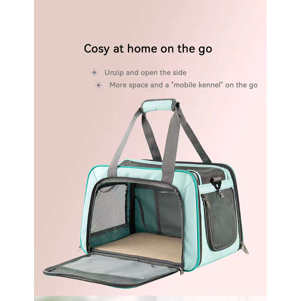 Cat Dog Carrier Bag Cat Accessories Soft Breathable Mesh Side Backpack Cat Dog Puppy Travel Bag Airline Approved Outing Supplies Zozostore