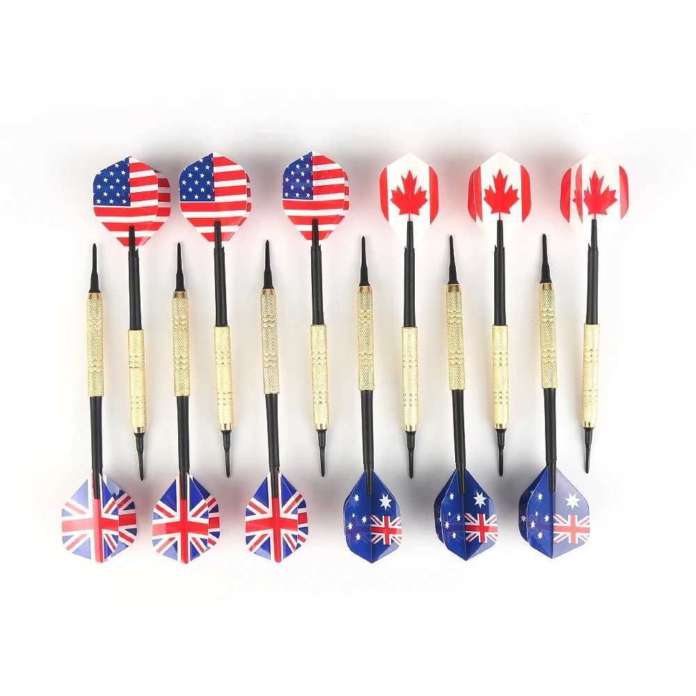 12 Pcs/Sets Soft Darts With 36 Extra Replacement Tips Darts Nice Flights Needle Professional Plastic Soft Tip For Electronic Y240807