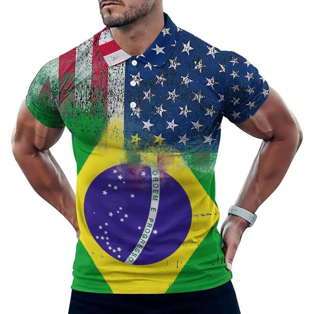 Fashion Mens Polo shirt Golf Quick-Dry Print Short Athletic Daily Casual Collared Shirt Tennis T-Shirt Polos shirts tshirt tops summer clothes