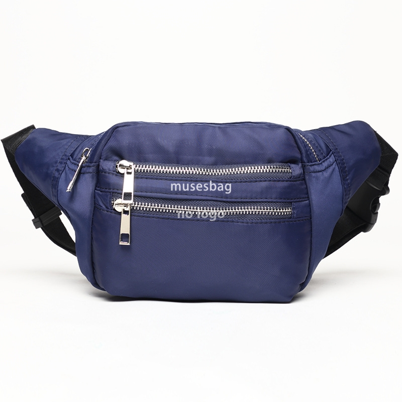 New men's waist pack fashion canvas solid color waist pack sports leisure wear-resistant multi-functional waist pack wholesale