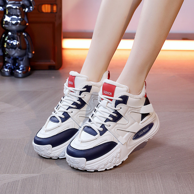 Ddmysports Ddmysports Cotton For Women In With Plush Outer Wear Winter New Thick Soled Igh Top Dad S Outdoor Shoes OUTDOOR