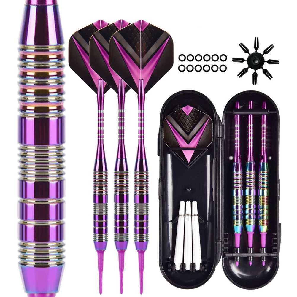 3Pcs Target Throwing Darts Set with Flight Protectors Soft Tip Darts Set Lightweight Darts Set for Dart Board Y240807