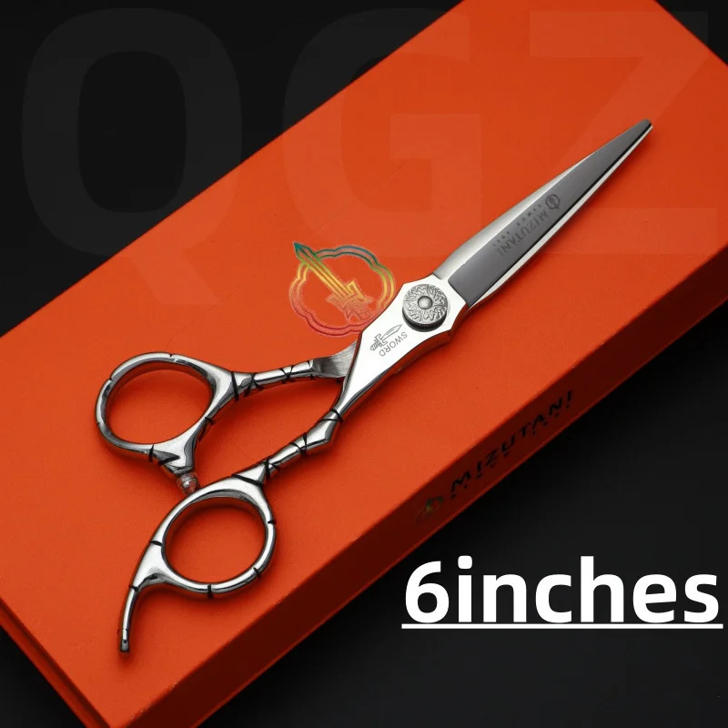 Mizutani 6.0 inch VG10 steel Professional Barber Tools Salon Hair Cutting Thin Scissors professional hairdressing scissors 240808