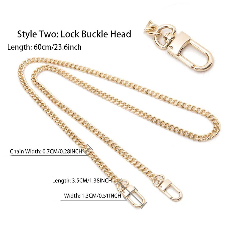DHXJ 60110cm Golden Transformation Shoulder Cross-body Chain Backpack Replacement Metal Strap Bag Accessories 240809