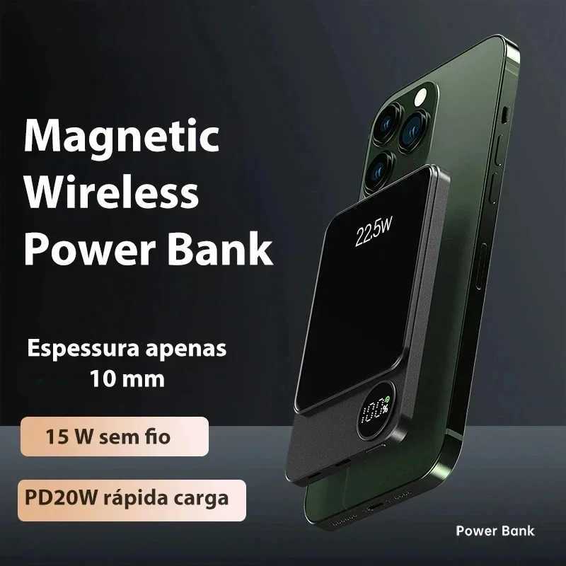 Wireless Power Bank Magnetic 100000mAh Portable Powerbank Type C Fast Charger For iPhone xm Samsung All Magsafe Series PhoneCL240808