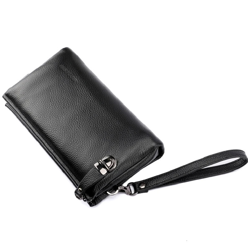 Fashionable leather mens clutch bag antitheft and waterproof business wallet soft birthday gift 240808
