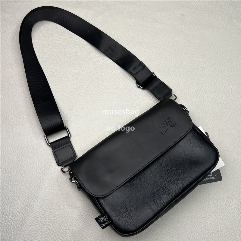 Fashion trend Crossbody bag Fashion brand men's shoulder bag casual ribbon diagonal men's and women's flip bag