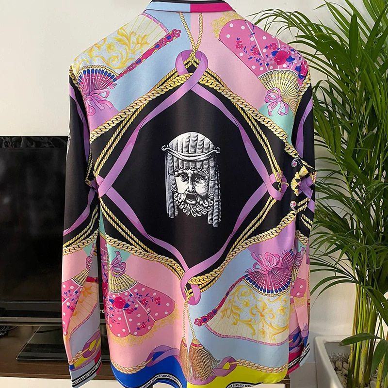 The European version of the European station is a large-sized fashionable casual and slim Baroque trend printed in eternal sleep240808