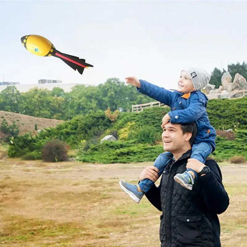 Torpedo Throwing Ball PU Foam Flying Ball Kids Athletics Target Throw Rocket Vortex Ball Funny Outdoor Beach School Sports Toys Y250328