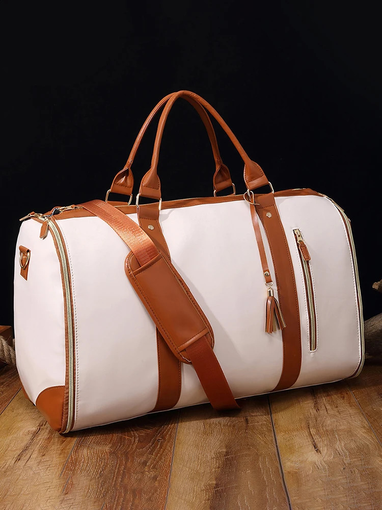 Garment Bag Convertible Duffel Large Capacity Handheld Luggage with Shoe for Weekend Getaways 240809