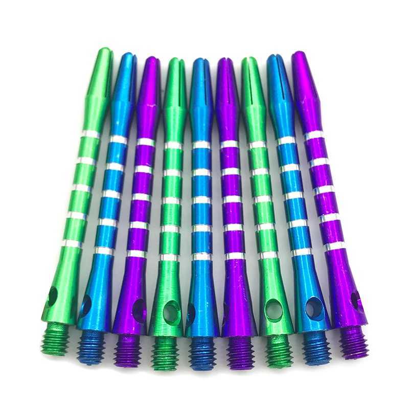 18Pcs/set Darts Shafts Accessories Six Colors Aluminum Screw Dart Shaft Standard 2BA Long 48mm Shafts Wholesale Flechette Y240807