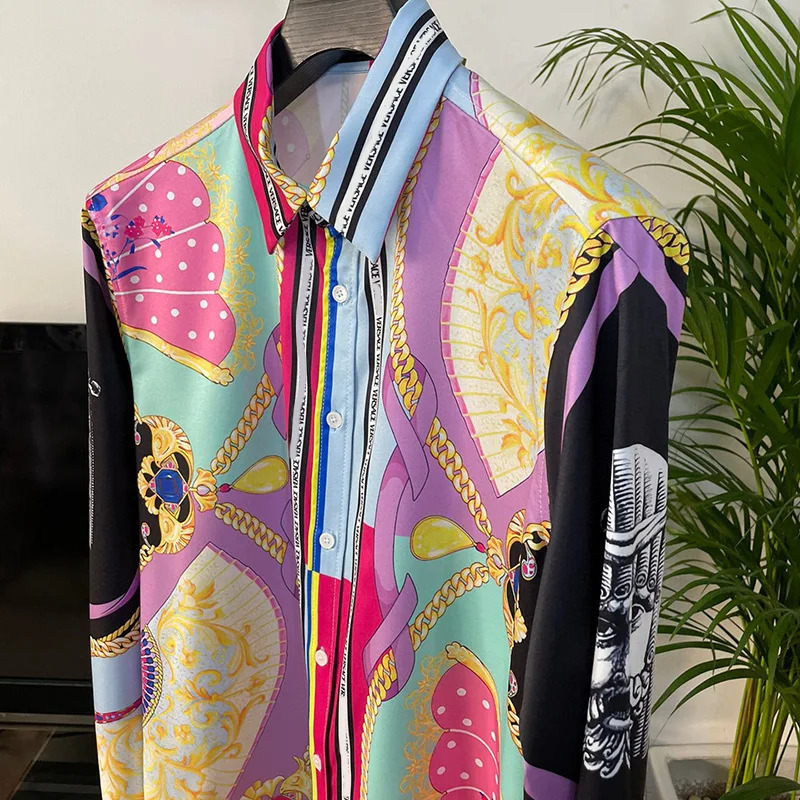 The European version of the European station is a large-sized fashionable casual and slim Baroque trend printed in eternal sleep240808