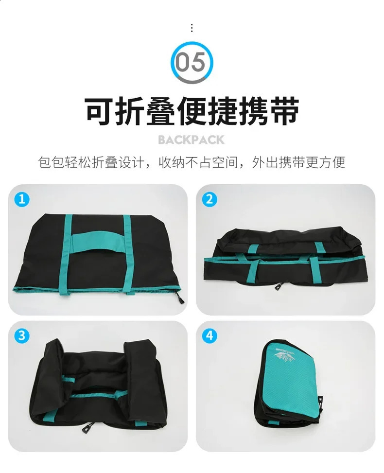 Travel Folding Bag Ultra Light Sports Fitness Large Capacity Multi Color Multifunctional Outdoor HandbagShoulder 240910