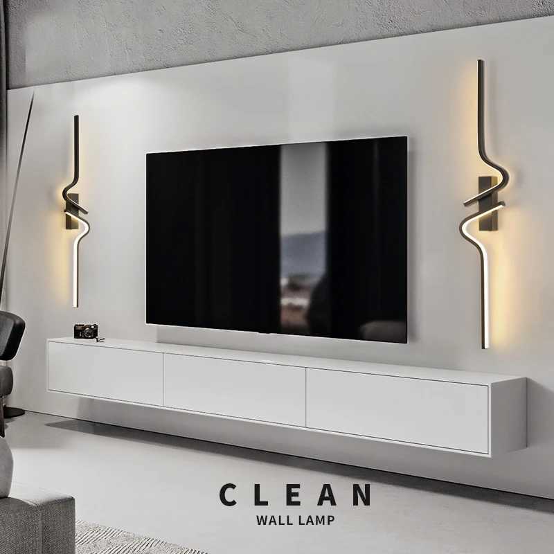 Modern Minimalist Strip LED Wall Light Bedroom Light for Bedside Wall Light Sconce LED Light Living Room TV Sofa Background Wall Light B240808