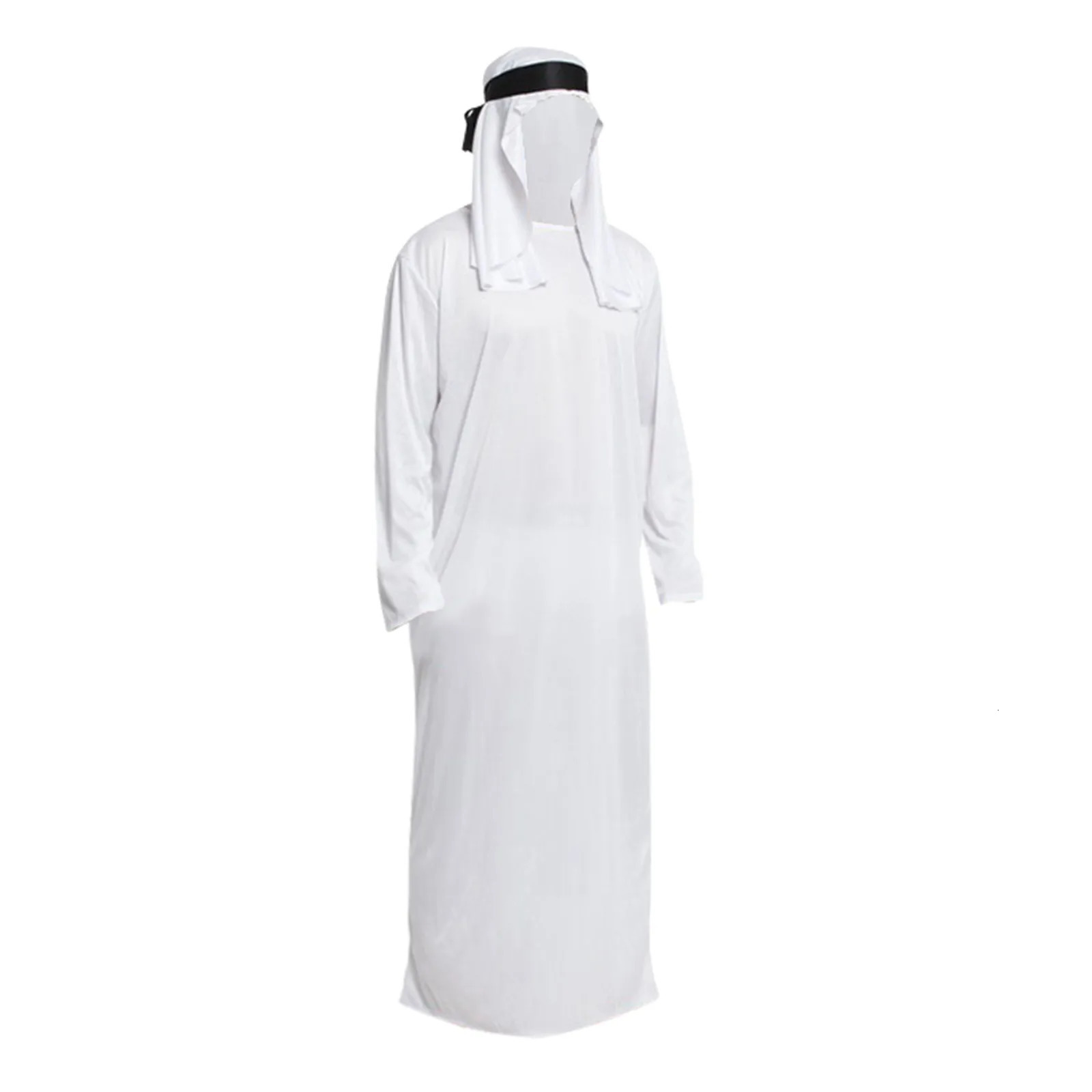 Mens clothing Arab Middle UAE mens long sleeved Muslim Eastern crew collar Maxi Dubai Thobe Long Abaya 240808