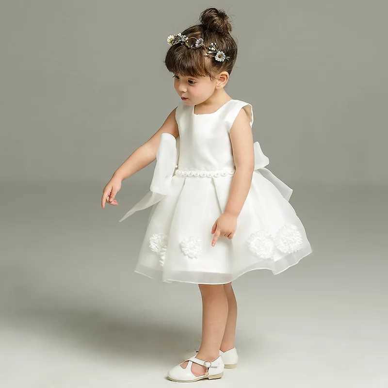 Baby Girl Princess Dress Bridal Dress Wedding Girl Baptist Dress Birthday Vest 3M-10 Years X250203