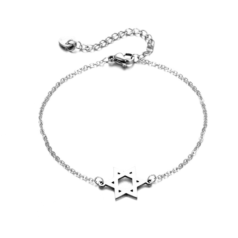 Lucky Titanium Steel Hexagram Star Bracelet, Non fading, Small and Trendy, Fashion Women's Versatile Star Jewelry Bracelet