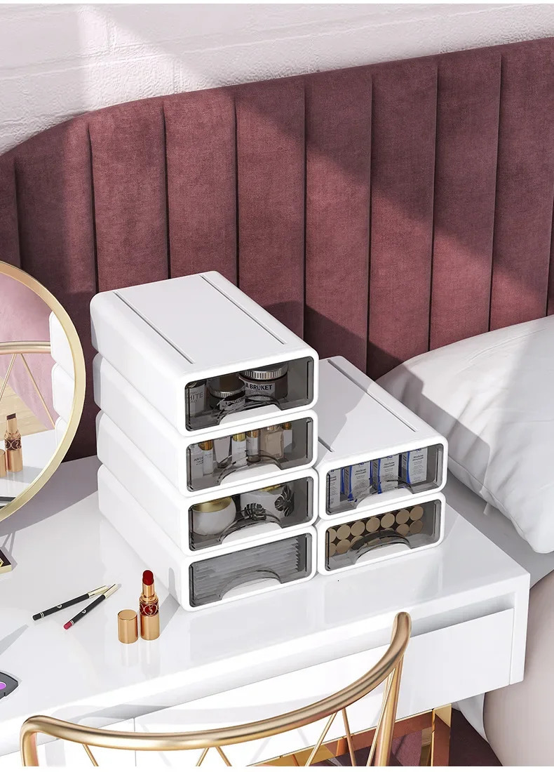 Storage Drawers Desk Organizer Box Stationery Drawer Toiletries Clutter Shelving Home 240808