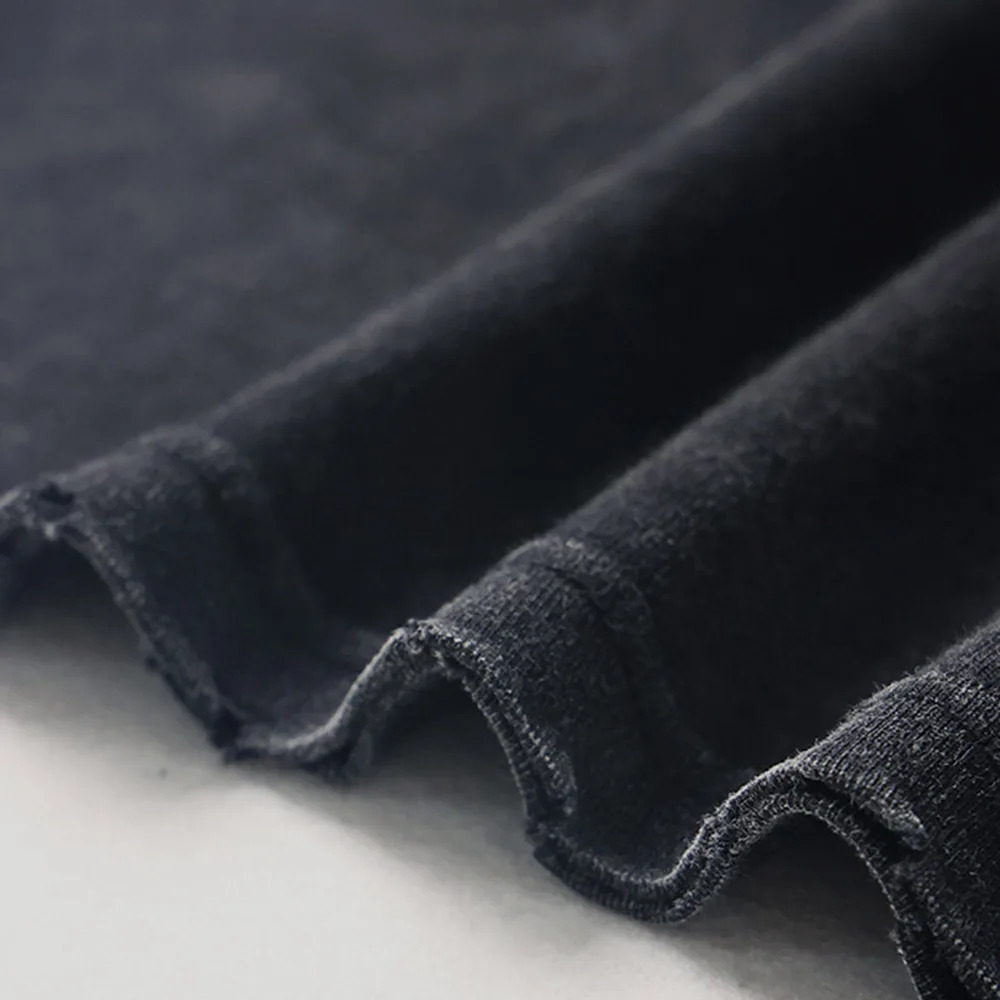 Punk Cool Robot Graphic Print T-shirt for Men Y2K Washed Black Short-sleeve Tops Trend Oversized Round Neck Men and Women Tshirt 240808