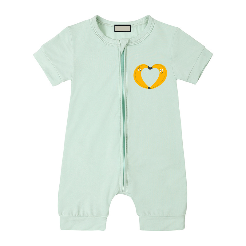 Rompers Luxury Kids Clothing Designer Jumpsuits Rompers Short Sleeve Casual Zipper Bodysuits Boys Girls Baby Bodysuit Children Outfits Cute Love PriY2