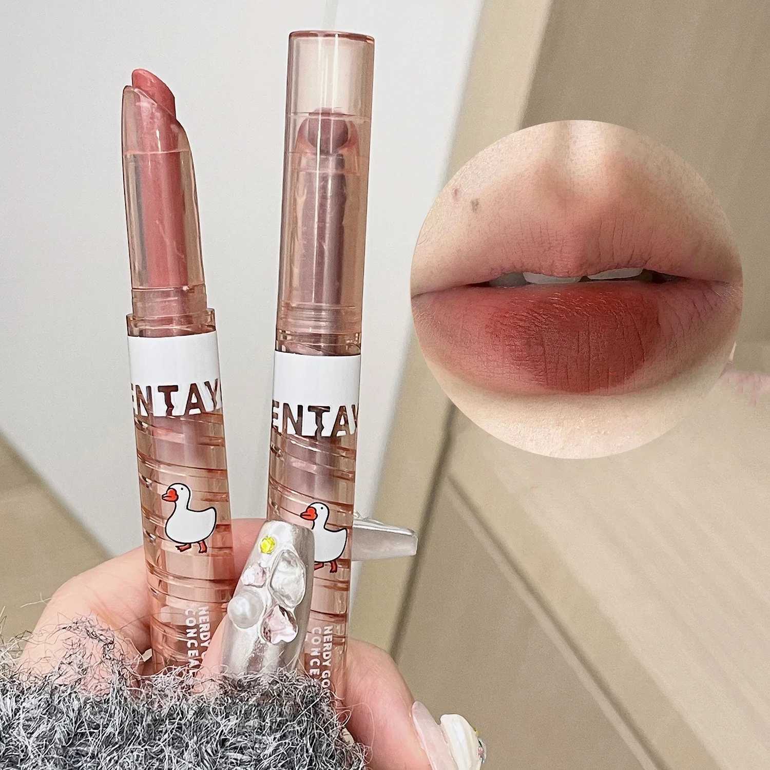 Smoothing Lipstick Pencil Nude Red Matte Solid Lip Gloss Highly Pigmented Lip Pen Longwear Lip Tinted Balm Cream CosmeticXJ241205