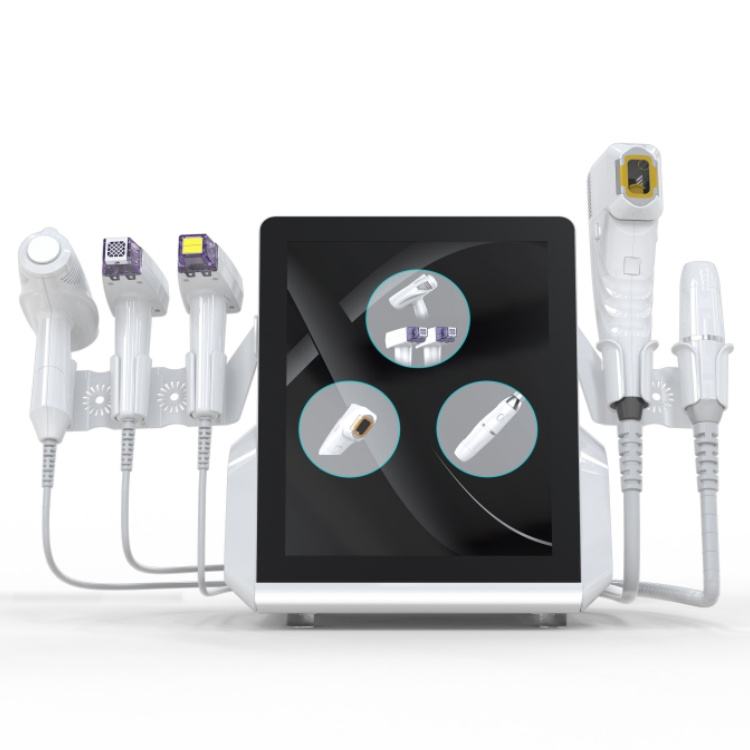 Newest 4 in 1 Ice HIFU Radar V-max Skin Tightening Face Contouring Single Point Multi-row 12 Lines Skin Rejuvenation Slimming RF Microneedle + Ice Ham