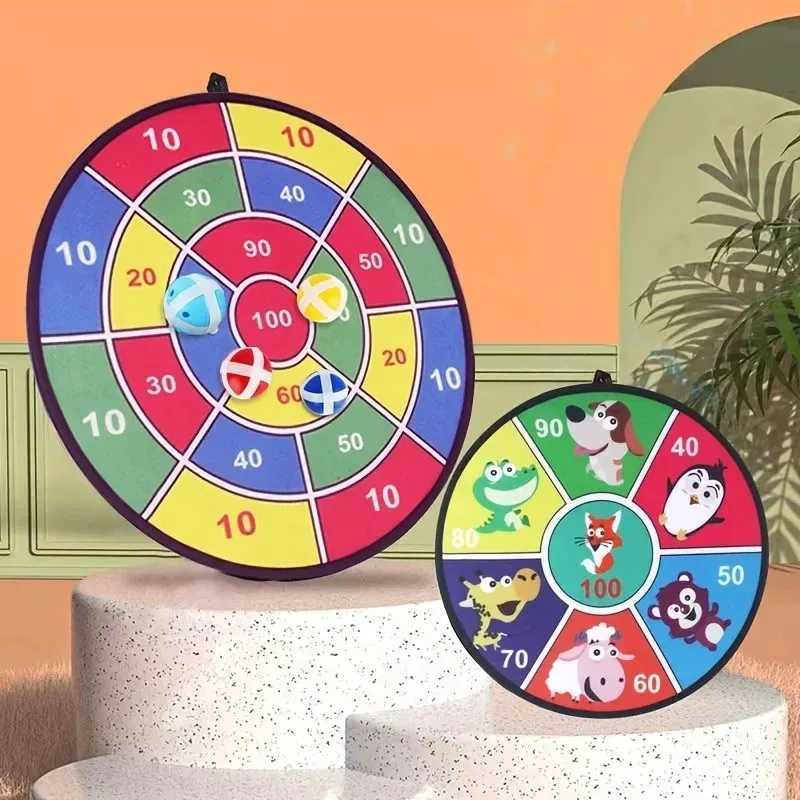 Large Dart Board 72CM Kids Dart Board with Sticky Balls Boys Toys Indoor/Sport Outdoor Fun Party Play Game Toys Y240807