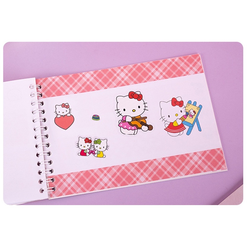 Coil sticker book, handmade DIY 3D sticker book, creative cartoon children's no cutting quiet book