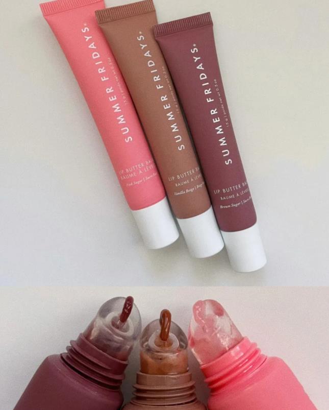 New Lip Butter Balm For Smooth And Soft Lips Pink Beige Brown Sugar Vanilla Sweet Mint Poppy Cherry Summer Fridays Free Shipping