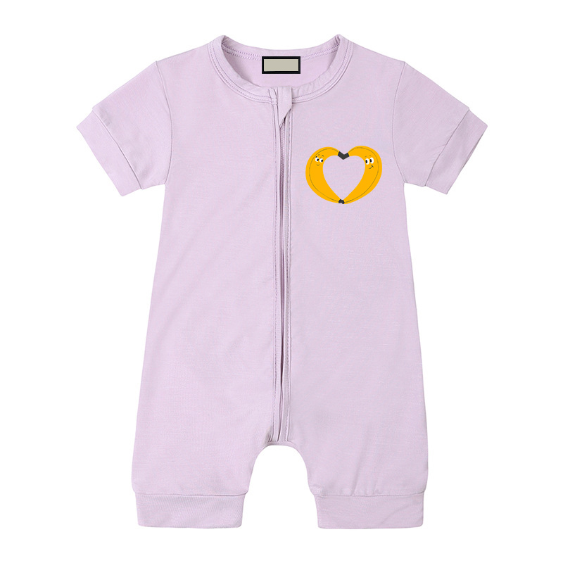 Rompers Luxury Kids Clothing Designer Jumpsuits Rompers Short Sleeve Casual Zipper Bodysuits Boys Girls Baby Bodysuit Children Outfits Cute Love PriY2